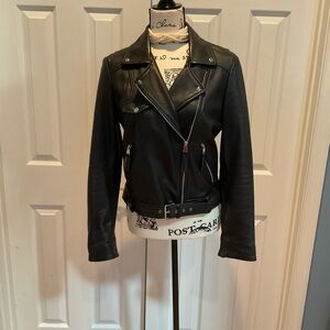 Zara Classic Black Leather Jacket
